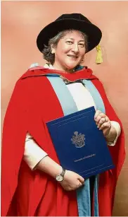  ??  ?? Treadell has been conferred an honorary degree from the University of Nottingham.