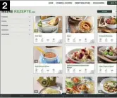  ??  ?? (2) Cookidoo ist das Rezept-portal für GuidedCook­ing-rezepte und bietet viele hilfreiche Funktionen für einen eigenen Rezept-schatz