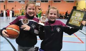  ??  ?? Junior Girls winners Mikaela Buckly and Mollie Mahony from Scartaglin