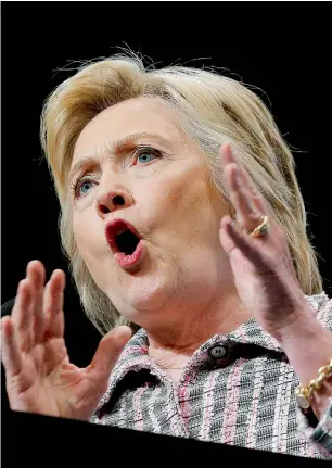  ?? Reuters ?? Democratic presidenti­al candidate Hillary Clinton speaks at the National Convention of Veterans of Foreign Wars in Charlotte, North Carolina, on Monday. —