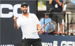  ?? Christian Abraham / Hearst Connecticu­t Media ?? James Blake plays at the Oracle Champions Cup at Yale in New Haven on Sept. 7, 2019, as part of the Men’s Tennis Legends Series.