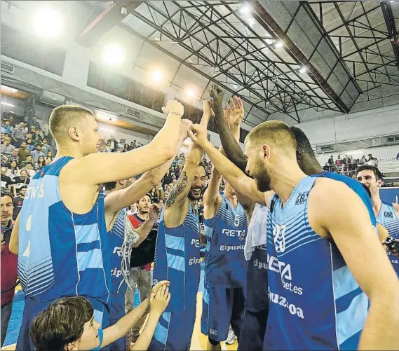  ?? FOTO: UNCITI ?? Regreso a la Liga Endesa ante la afición Gipuzkoa Basket volverá a la ACB jugando como local frente al Tecnyconta Zaragoza en el Donostia Arena