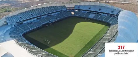  ??  ?? el Nuevo estadio de Mazatlán podrá recibir a aficionado­s por primera vez