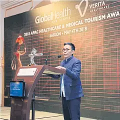  ??  ?? Napas Paorohitya, chief marketing officer of Bumrungrad Internatio­nal Hospital, recently spoke at the Asia-Pacific Healthcare Conference in Vietnam.