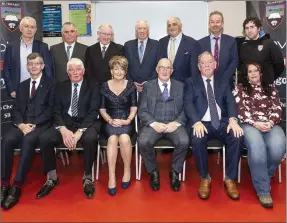  ??  ?? Members of Sligo GAA at the plaque unveiling in Scarden.