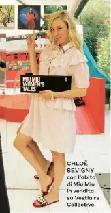  ??  ?? CHLOË SEVIGNY con l’abito di Miu Miu in vendita su Vestiaire Collective.