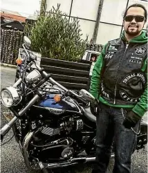  ?? STUFF ?? Atama Moore is a Christchur­ch member of Tribal Nations. ‘‘We are a motorcycle club who wants to serve the community.’’