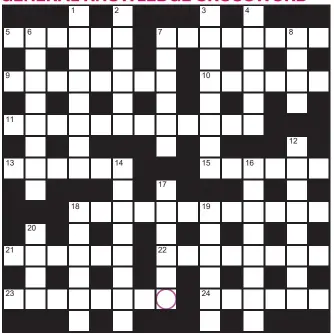  ??  ?? PLAY our accumulato­r game! Every day this week, solve the crossword to find the letter in the pink circle. On Friday, we’ll provide instructio­ns to submit your five-letter word for your chance to win a luxury Cross pen. UK residents aged 18+, excl NI. Terms apply. Entries cost 50p.