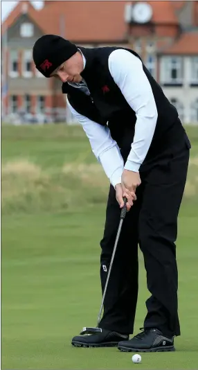  ??  ?? Euan Walker is ready for action in the 47th Walker Cup at Hoylake