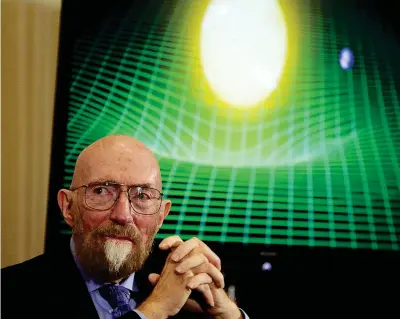  ?? (Reuters) ?? Premio Nobel Kip Stephen Thorne, 78 anni: ha vinto il Nobel per la Fisica nel 2017 insieme con Rainer Weiss e Barry C. Barish