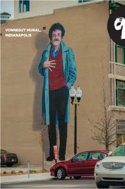  ??  ?? VONNEGUT MURAL, INDIANAPOL­IS