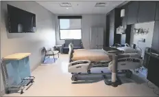  ?? ?? A PATIENT’S ROOM is ready for occupancy at Exceptiona­l Community Hospital Monday morning.