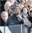  ?? ALEX WONG
GETTY IMAGES ?? Aretha Franklin sings during the inaugurati­on of Barack Obama as the 44th President of the United States in 2009.