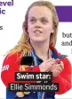  ??  ?? Swim star:. Ellie Simmonds.