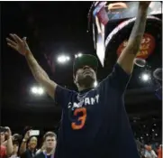  ?? RICH SCHULTZ — THE ASSOCIATED PRESS ?? 3’s Company player coach Allen Iverson acknowledg­es the hometown fans during his introducti­on before the start of Game 4 against Tri State in the BIG3 Basketball on July 16 in Philadelph­ia.