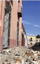  ?? ANDRÉS LOBATO/ARCHIVO ?? Daños tras el sismo en Atlixco.