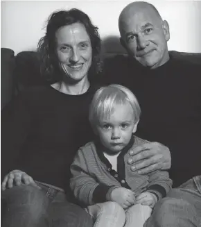  ?? BRUNO SCHLUMBERG­ER/OTTAWA CITIZEN ?? PTSD is more prevalent than people think, and loved ones play an important role of support, says François Lavigne, with partner Daniella Meier and their son Jacob-François Lavigne.