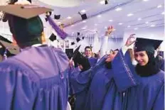  ?? Courtesy: NYUAD ?? The fresh graduates celebrate their success. Among the graduates were Shaikh Zayed Bin Hazza Bin Zayed Al Nahyan and Shaikh Kahlifa Bin Sultan Bin Khalifa Al Nahyan, who received their Bachelors in Political Science.