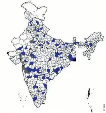  ??  ?? FIGURE 1: Districts selected for the sero-surveillan­ce carried out in mid May by ICMR.