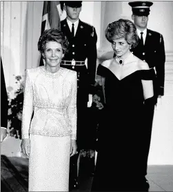  ??  ?? The Princess of Wales with Nancy Reagan at the White House