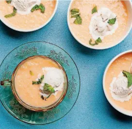  ?? Coconut Melon Soup [PHOTO BY GORAN KOSANOVIC, FOR THE WASHINGTON POST] ??