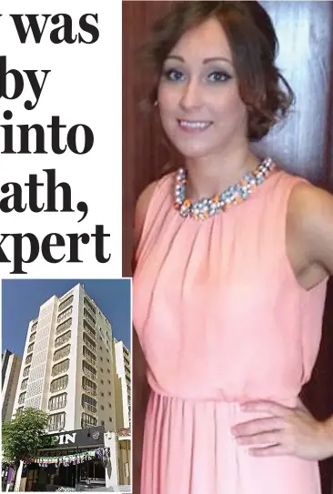  ?? ?? Tragedy: The apartment block
Hen party: Kirsty Maxwell had been on holiday