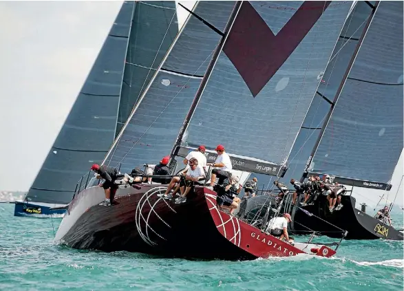  ??  ?? British boat Gladiator in action during the 52 Super Series. Ben Ainslie’s America’s Cup team will be on board the boat in 2018.