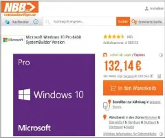  ??  ?? Händler wie Notebooksb­illiger.de können es sich kaum leisten, illegale Windows-lizenzen zu verkaufen. Verbrauche­r sind so auf der sicheren Seite und sparen trotzdem.