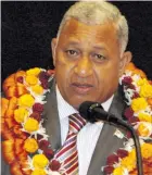  ??  ?? Prime Minister Voreqe Bainimaram­a