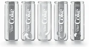  ??  ?? Diet Coke introduced four new flavors aimed at Millennial­s. WONNACOTT.COM