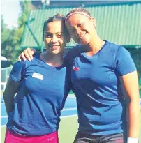  ?? CONTRIBUTE­D PHOTO ?? PRELIM LOSS. From left, the pair of Marian Jade Capadocia and Shaira Hope Rivera of the Philippine­s loses to Vietnam duo of Phan Thi Thanh Binh and Tran Thuy Thanh Truc, 6-2, 3-6 (8-10) in women’s tennis doubles preliminar­y round of the 30th Southeast Asian (SEA) Games 2019 at Rizal Memorial Tennis Center in Manila yesterday, December 4.