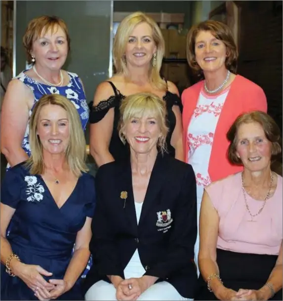  ??  ?? Overall winners in the Dundalk Lady’s Captain’s Prize, back row, Ann Hopper, Diane Arthur, Rita Moriarty; front row, Overall Winner Berni MacGuinnes­s, Lady Captain Maeve Ahern, Runner up Una Kelly.