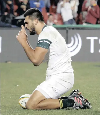  ??  ?? DROPPED: Damian de Allende will not be facing the Australian­s this weekend after he was axed from the Springbok squad by coach Allister Coetzee.