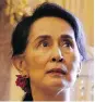  ??  ?? Aung San Suu Kyi