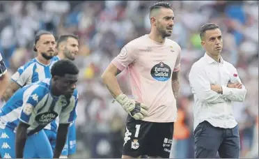  ?? Foto: EFE ?? Enorme decepción en un Deportivo que lo tenía todo de cara lograr el ascenso a segunda División