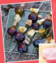  ??  ?? petites Brochettes de ne, figues à l’italien page 3 7.