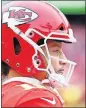  ?? [MARK J. REBILAS/USA TODAY SPORTS] ?? Quarterbac­k Patrick Mahomes and the Chiefs rallied from a 24-0 deficit last weekend against the Texans.