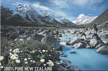  ??  ?? Legend has it that the ‘100% Pure New Zealand’ logo was conceived by three admen on a flight from Australia to New Zealand but Scott Morrison also tried to take credit for the slogan, says a former tourism board member.