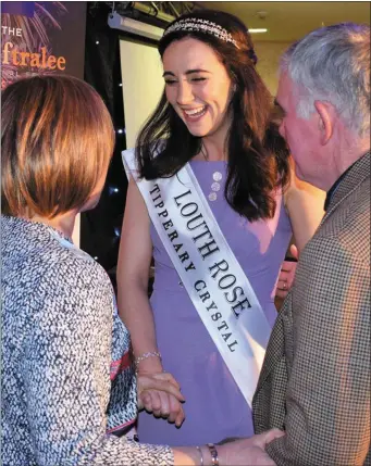  ??  ?? A delighted 2018 Louth Rose Ann Marie Duffy following her win