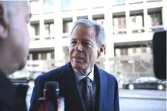  ??  ?? Time Warner CEO Jeff Bewkes arrives for opening statements in anti-trust trial with the US government seeking to block the merger of AT&T and Time Warner, in Washington, DC, on March 22. — AFP photo