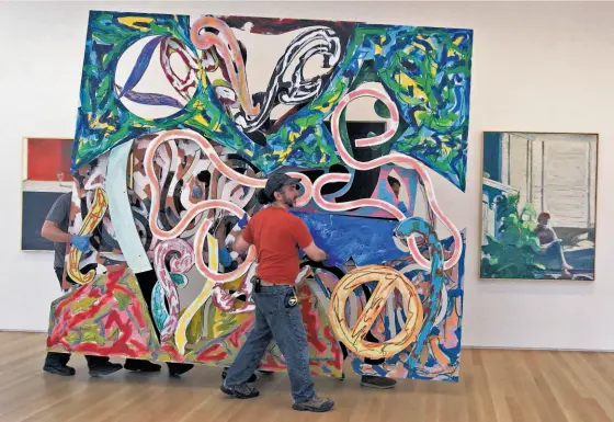  ?? Paul Chinn / The Chronicle ?? Frank Stella’s “Zeltweg” is installed at Stanford University’s Anderson Collection, which opens to the public next Sunday.