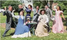  ?? Hannah Mudry/Contribute­d photo ?? The cast of Valley Shakespear­e Festival’s upcoming production of Oscar Wilde’s The Importance of Being Earnest, which will run from July 13 to 16 at Veteran’s Memorial Park and July 20 to 23 at Oxford’s Quarry Walk.