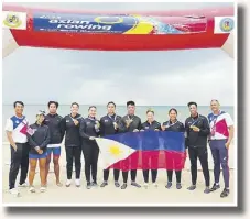  ?? ?? The PH rowing team, led by Olympian Cris Nievarez