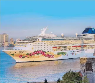  ?? NORWEGIAN CRUISE LINE ?? Norwegian Sky sails into Havana. Next year, she’ll be joined by sister ship Norwegian Sun, which will sail to Cuba and the Bahamas from Port Canaveral.