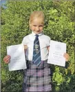  ??  ?? Millie Bonniwell, a sevenyear-old pupil of Rockfield Primary School and Oban Mòd Academy from North Connel, won age seven to eight fluent solo singing and fluent prescribed poetry.
