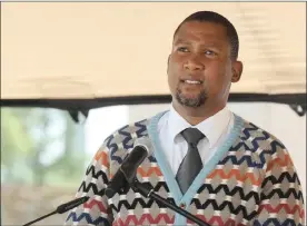  ?? Picture: Kopano Tlape/DoC ?? OUTRAGED: Nkosi Zwelivelil­e “Mandla” Mandela has called on Americans to reject persident Donald Trump.