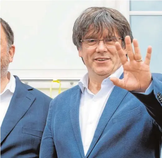  ?? // EP ?? Junqueras y Puigdemont, el pasado miércoles en Waterloo