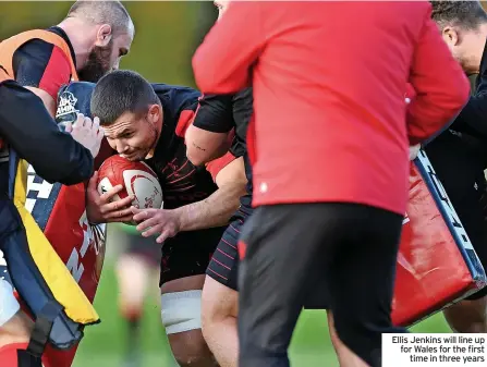  ?? ?? Ellis Jenkins will line up for Wales for the first time in three years