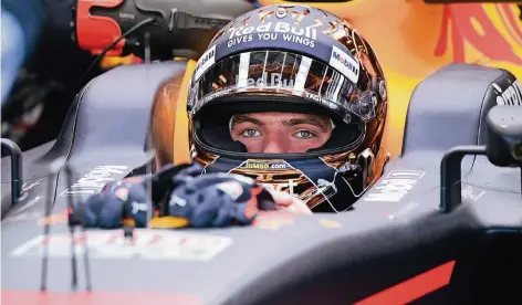  ?? FOTO: DPA ?? Wache Augen vor dem Start: Max Verstappen.