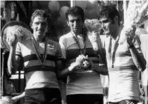  ?? FOTO BELGA EFE ?? Gimondi pakte de wereldtite­l in 1973 voor Maertens en Ocana.